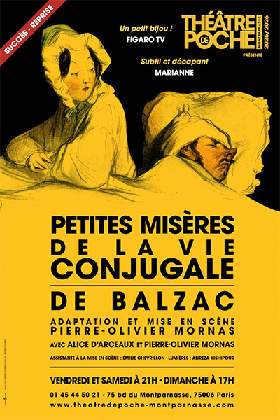 Petites misères de la vie conjugale - Théâtre de Poche Montparnasse